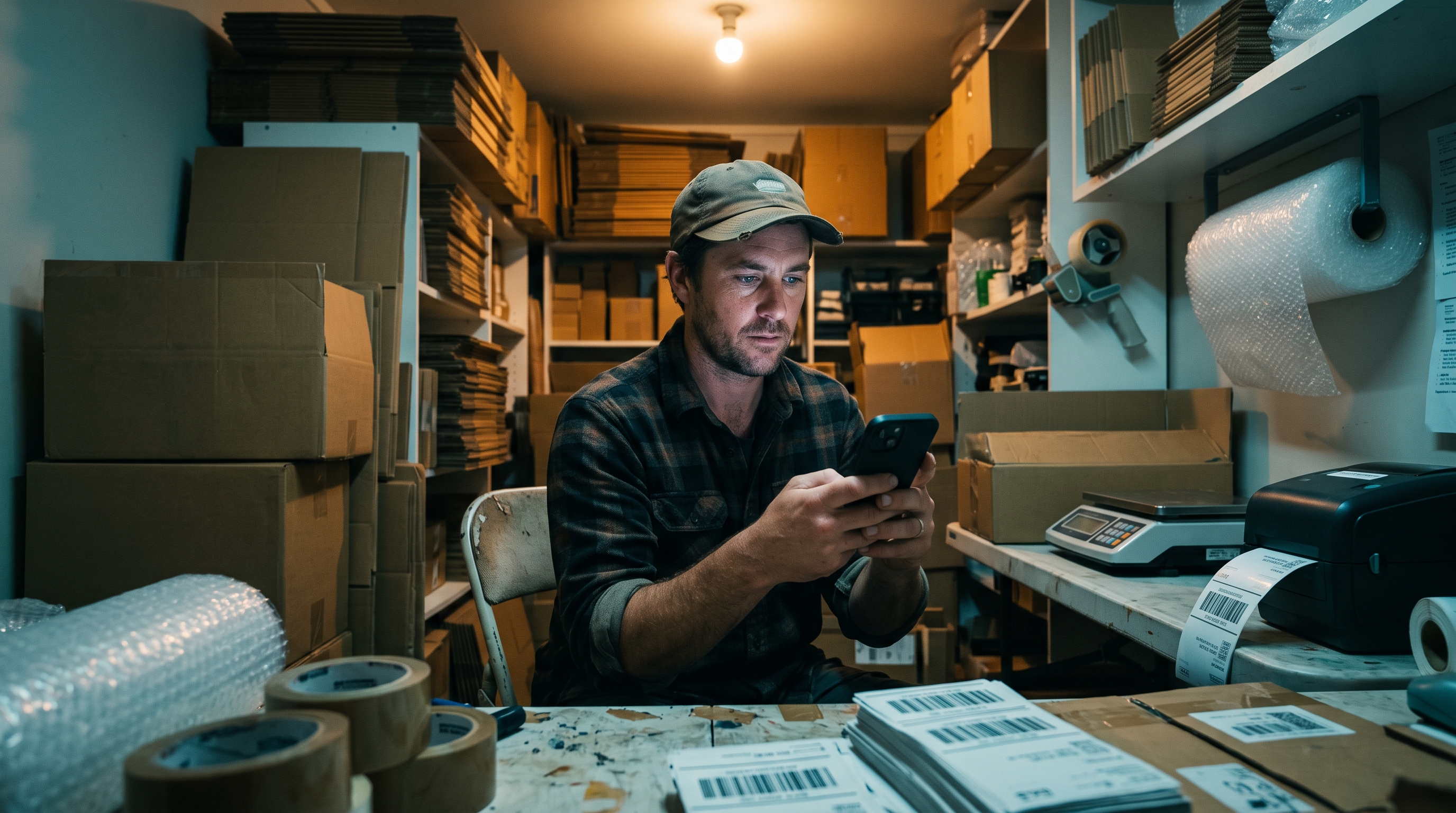 E-commerce packer setting up automations